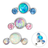 Titanium Opal & Jewel Crescent