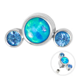 Titanium Opal & Jewel Crescent