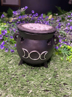 Triple Moon Cauldron Incense Cone Burner