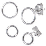 Sterling Silver Circle Earring Stud