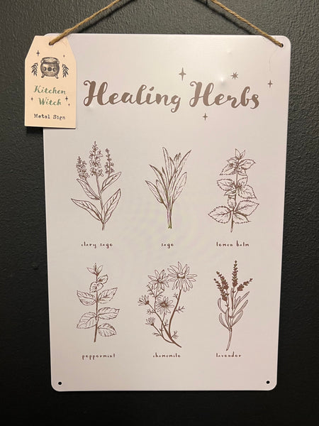 Kitchen Witchery Healing Herb Sign