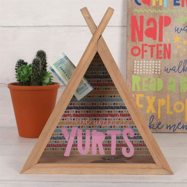 Save Until it Yurts Teepee Saving Box