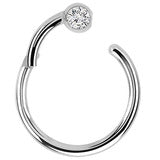 Hinged Ring With Jeweled Ball